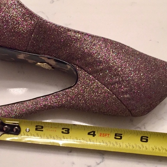 EUC Betsey Johnson Rose Glitter Platform Heels sz8 - Picture 5 of 5